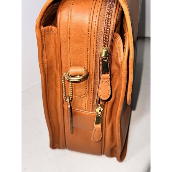 Vintage Coach Tan turn lock Leather Express Case Briefcase messenger Bag - Picture 15 of 16